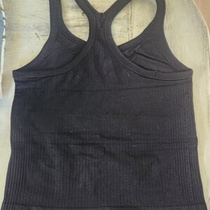 Black Ribbed Women's Tank Top